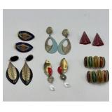 Vintage 80s enamel earrings