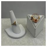 14K HGE ring & brooch