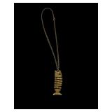 Vintage gold tone fish-bone necklace