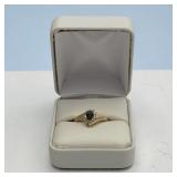 14K diamond & sapphire ring
