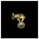 Trifari elephant brooch