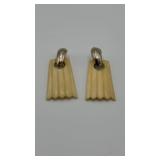 Bone art deco earrings