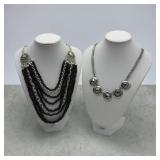 Southwest medallion bead & facet necklaces