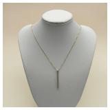 10K chain w/ diamond pendant necklace