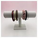 6 bangle & acrylic bracelets
