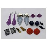8 pairs Vtg retro metal earring sets