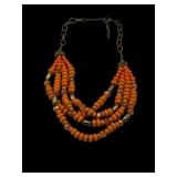 Burnt orange necklace