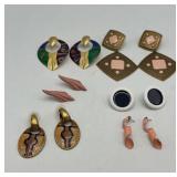 Funky 80s enamel earrings