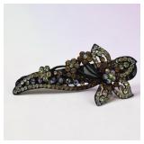 4' vintage rhinestone hair clip