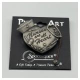 Nurses are all heart brooch