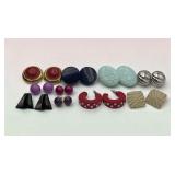 10 pairs of vintage earrings