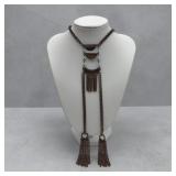 American eagle boho beaded tassle necklace