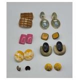 Funky 80s enamel earrings
