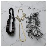 Vintage necklace lot-medallion, deco etc
