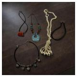 Necklace lot-acrylic, stone, etc