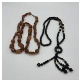 2 vintage beaded & lucite necklaces