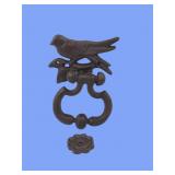 Cast iron bird door knocker