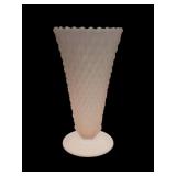 8' pink satin diamond point vase