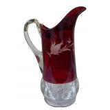 12' kings crown ruby water pitcher
