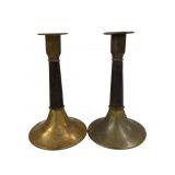 8' old brass candlesticks