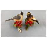 2 Danbury Mint Songbird Ornaments
