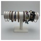 10 vintage bracelets lucite agate etc