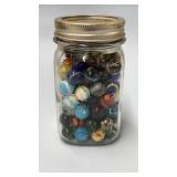 Vintage Marbles in Glass Jar