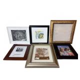 Lot of watercolor, frames, artwork etc
