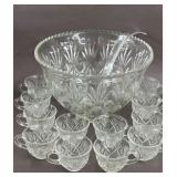 Vintage 14pc Punch Bowl Set