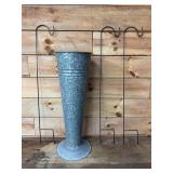 24' galvanized metal planter & sherpard hooks