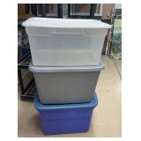 3 Totes with Lids
