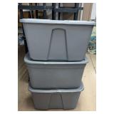 3 Large Totes with Lids