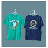 2 novelty tee shirts-hi burgers & im hi-rish
