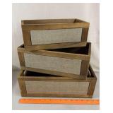 3 Decor Wood Crate Boxes