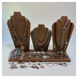 Jewelry lot necklaces, ring, earrings etc
