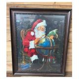 Signed susan comish Santaï¿½s world print