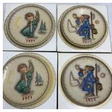 4 Goebel Hummel Collector Plates 1971/72