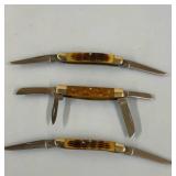 3 Small Pocket Knives