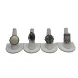 4 cocktail costume jewelry rings