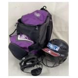 Louisville Slugger Sport Bag, Helmet, Face Mask
