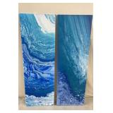 2 Original Abstract Canvas Art