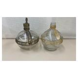 2 Vintage Liquor Bottles 6.5'