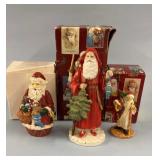 3 Santa Figurines Enesco & Other