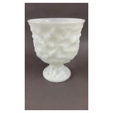 EO Brody Milk Glass Pedestal Vase 6.5 x 5