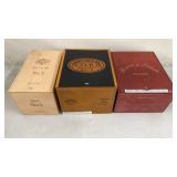 3 Wooden Cigar Boxes