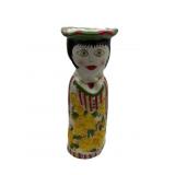 11' Susan paley ceramic 'daisy' cylinder vase