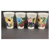4 Orchardware Pottery Glasses 5'