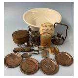 Collectibles  Lot - Coasters, Bowl, Baseball etc