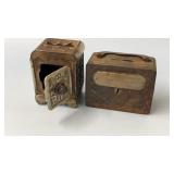 2 Vintage Coin Banks