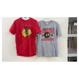 2 Chicago Blackhawks TShirts - Medium